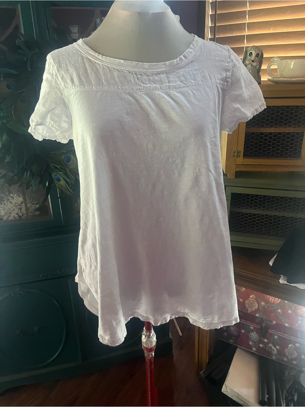 Flax Women’s White medium Short-Sleeve Cotton Tee